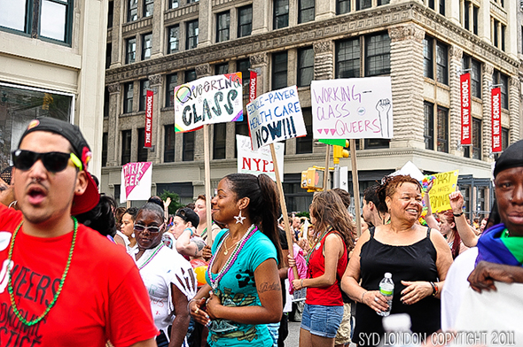 Protest in NYC, photo by Syd London