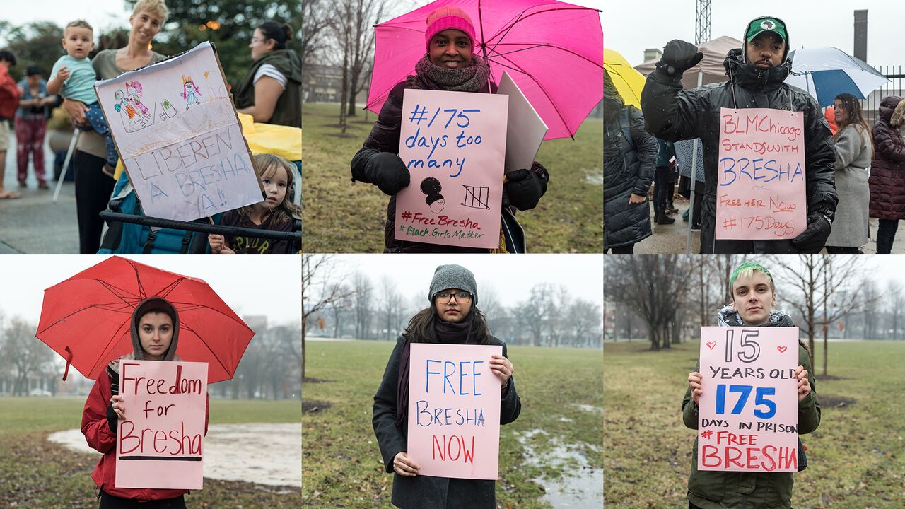 Free Bresha with signs