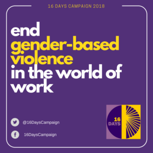 16 days of activism against gender-based violence