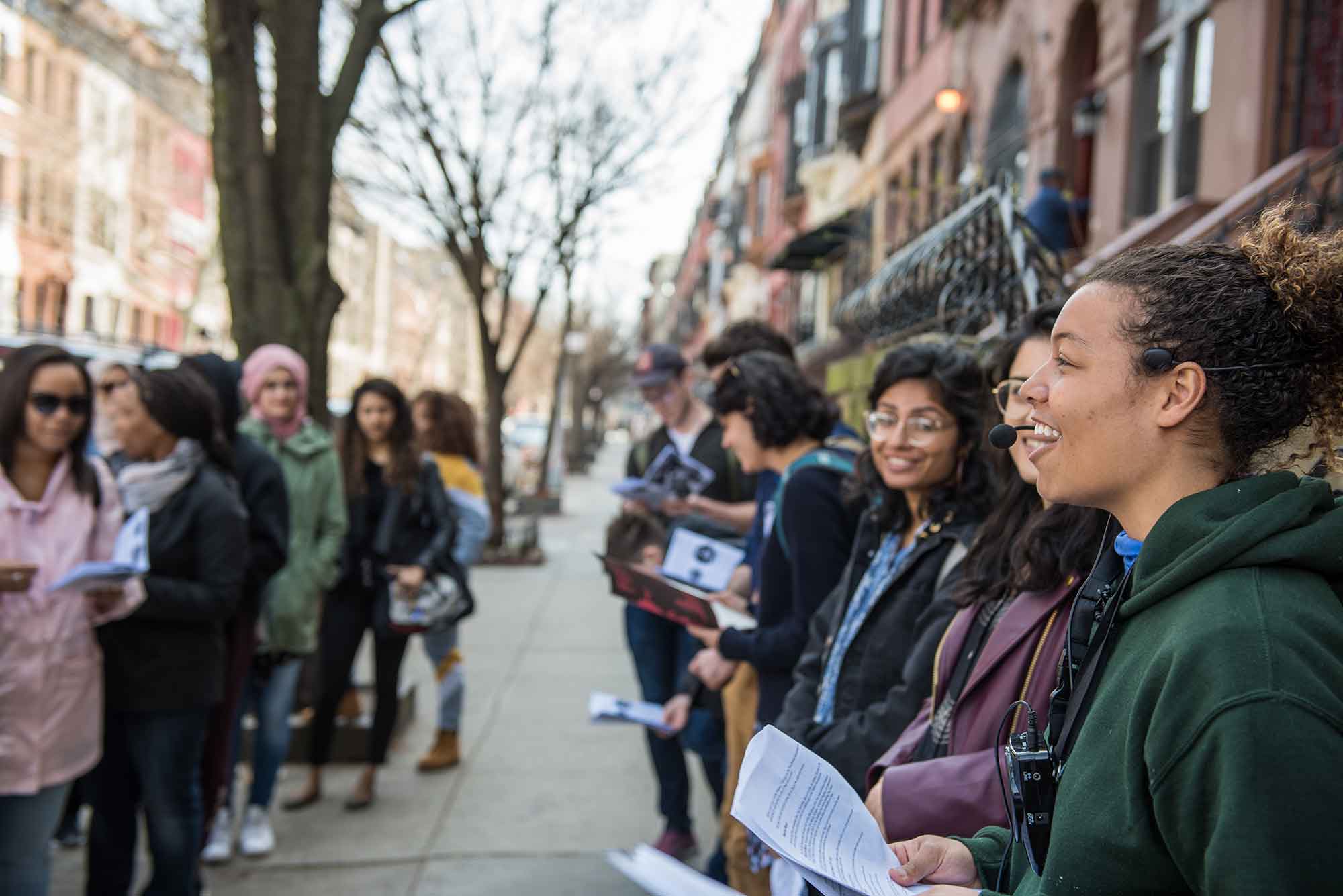 Asha Futterman leading the Radical Black Women Walking Tour, April 2019