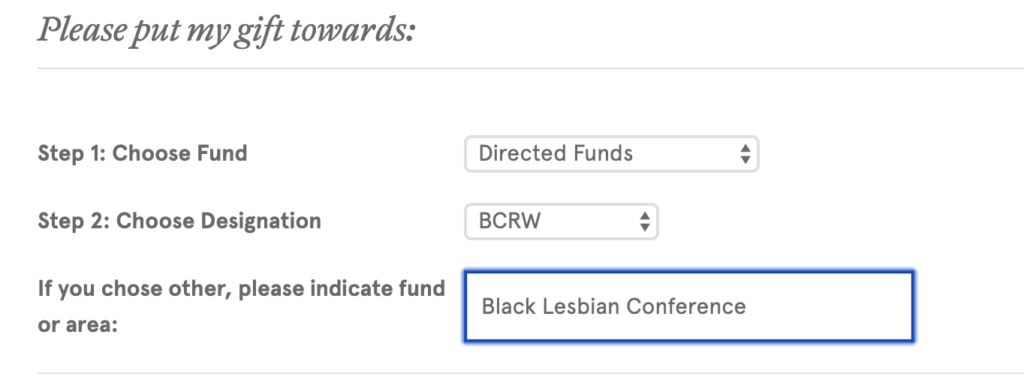 Barnard gift instructions